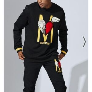 FIFTH LOOP MOTIVATION,HEART,MONEY PULL OVER SWEAT SHIRT 100%COTTON SIZE L